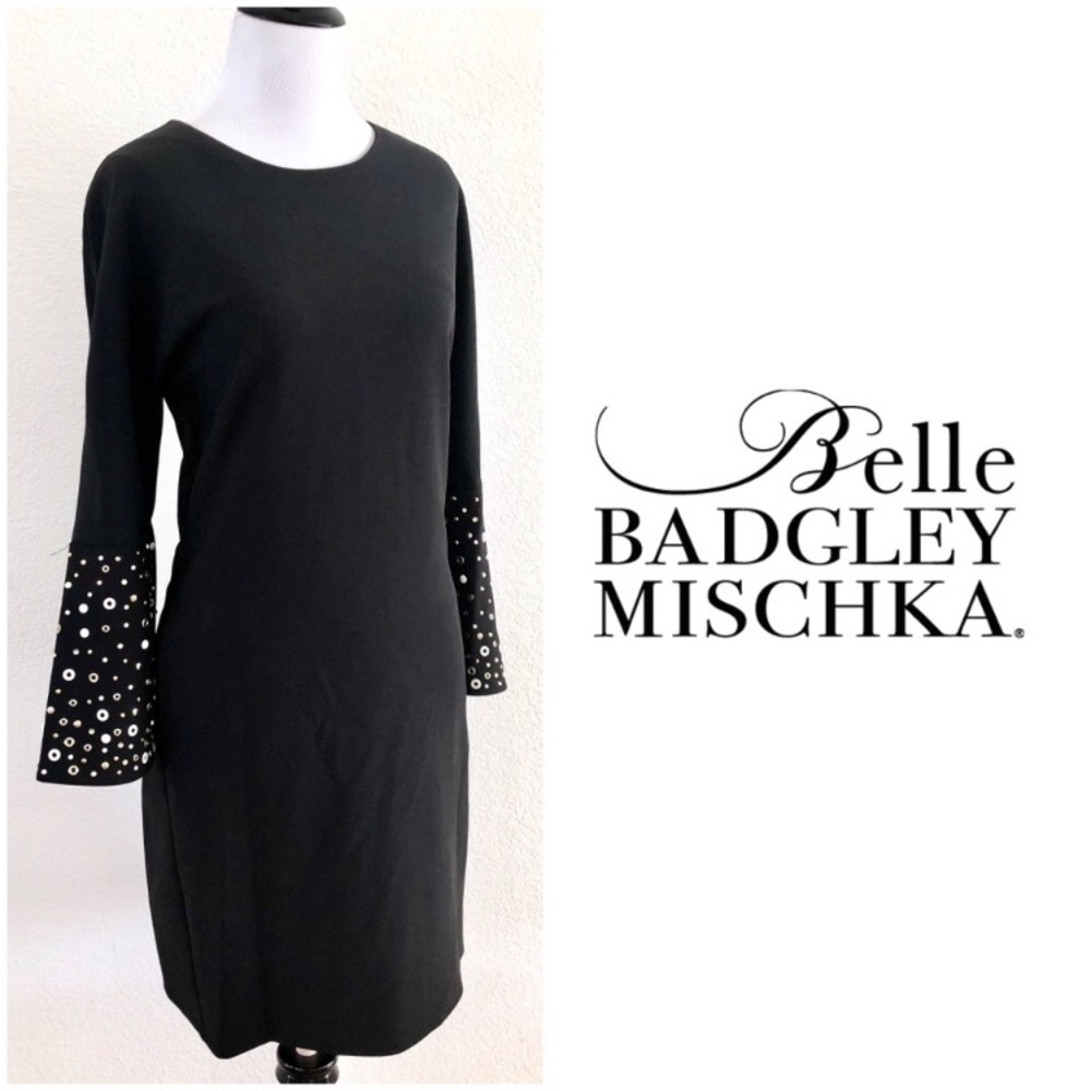 Belle by Badgley Mischka Grommet Bell Sleeve Dress - Picture 3 of 9